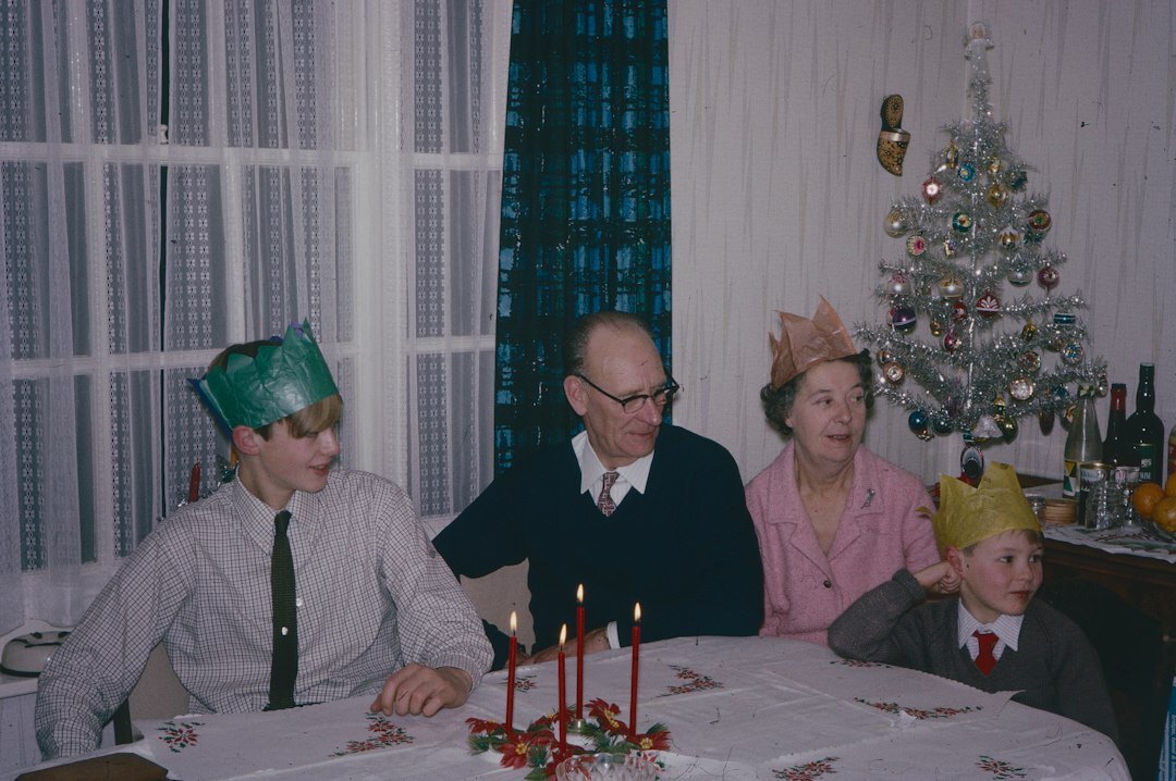 german family celebrating christmas