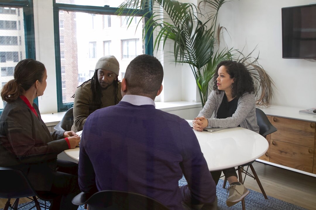 diverse group discussing climate