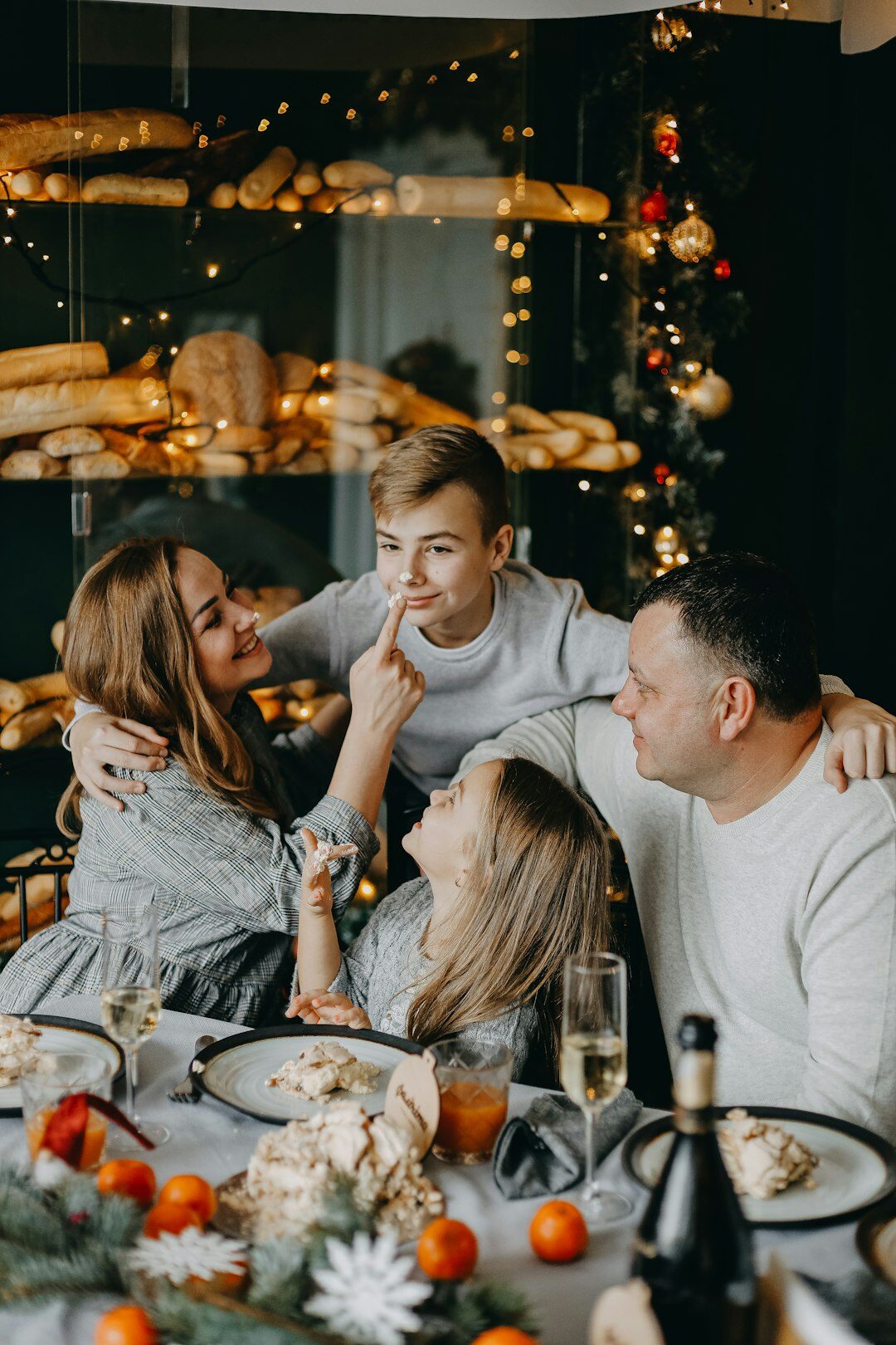 german family celebrating christmas